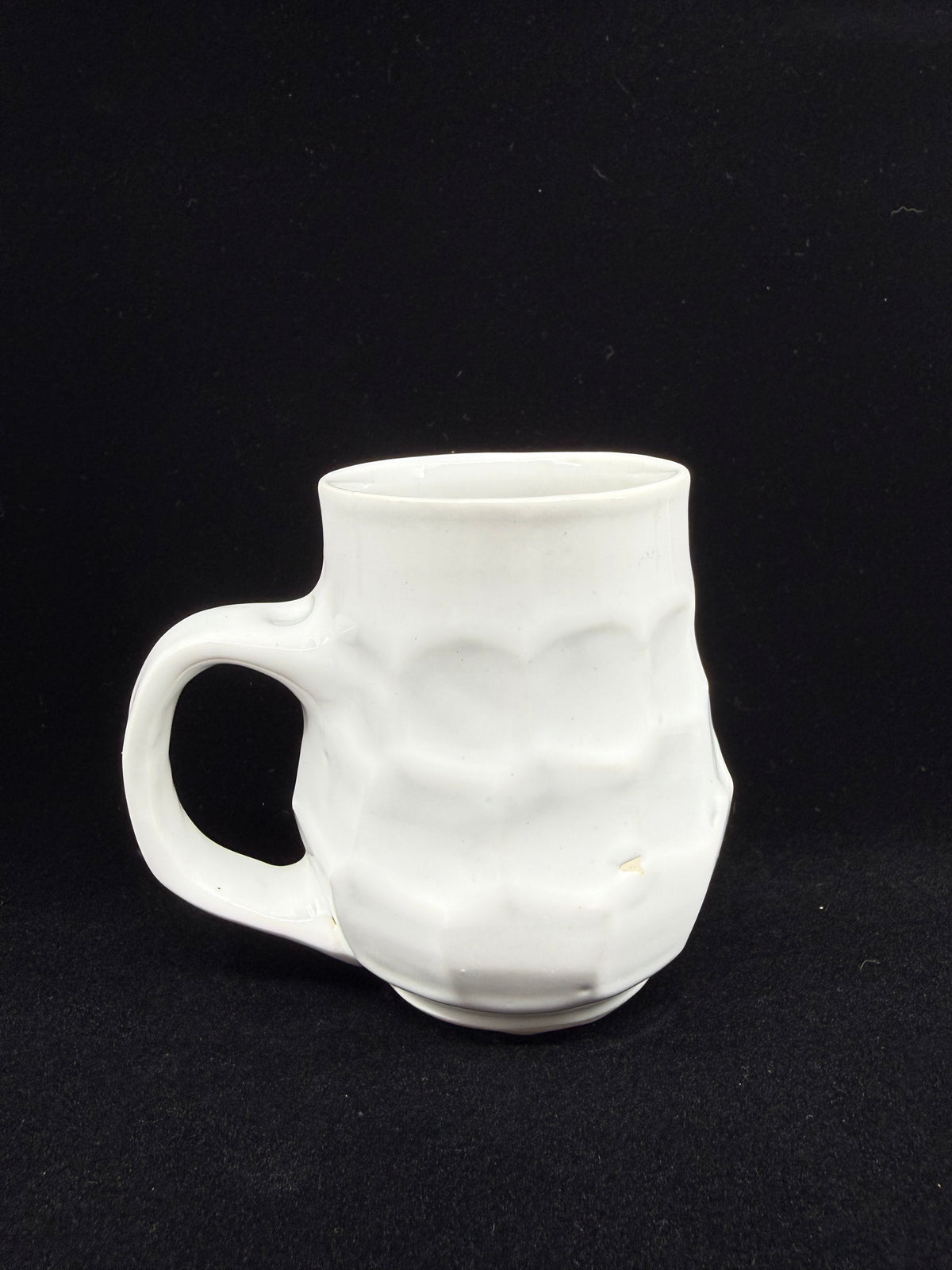 White Faceted Mug