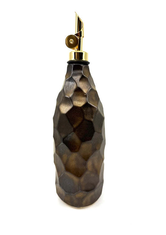 Faceted Oil Bottle in Bronze