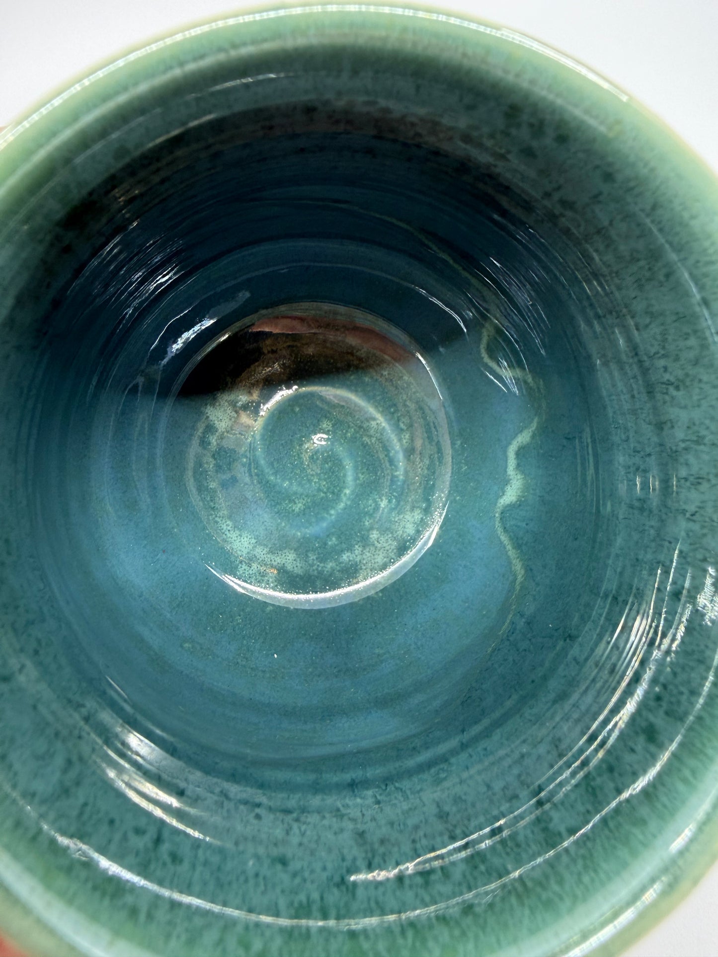 Carved Black Matte and Turquoise Mug